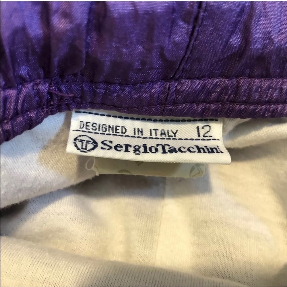 Vintage Sergio Tacchini Violet Purple Windbreaker Athletic Pants - Picture 3 of 10